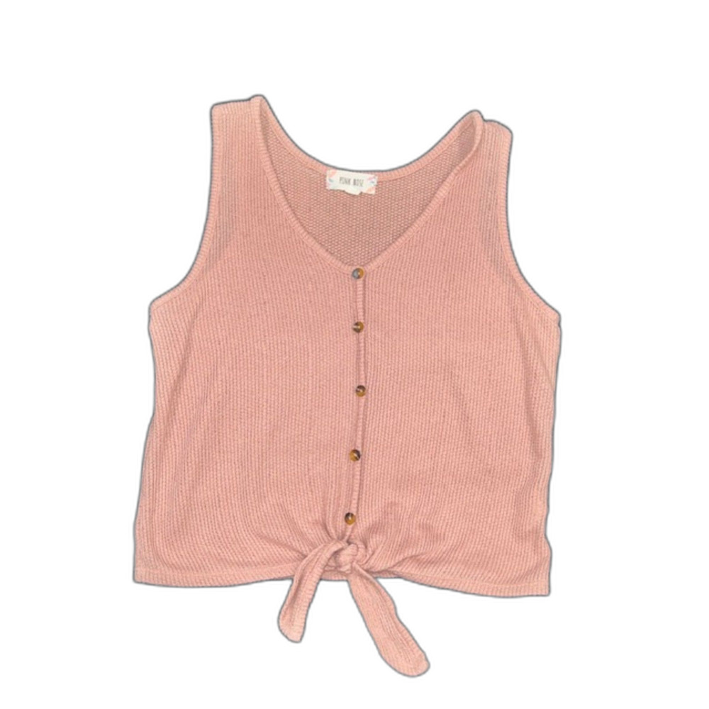 Pink Rose Brand Button Down Tank (M)